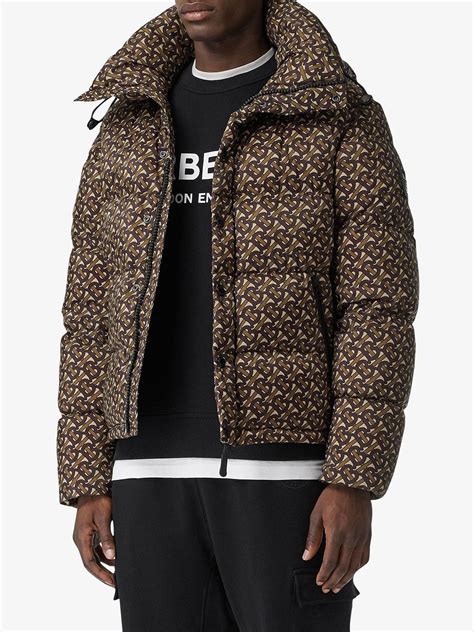 burberry detachable sleeve monogram print puffer jacket|Women’s Puffer Jackets .